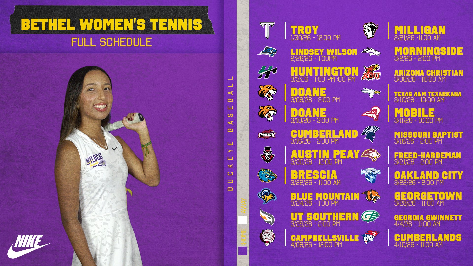 Bethel University Wildcat Women&rsquo;s Tennis 2026 Season Preview