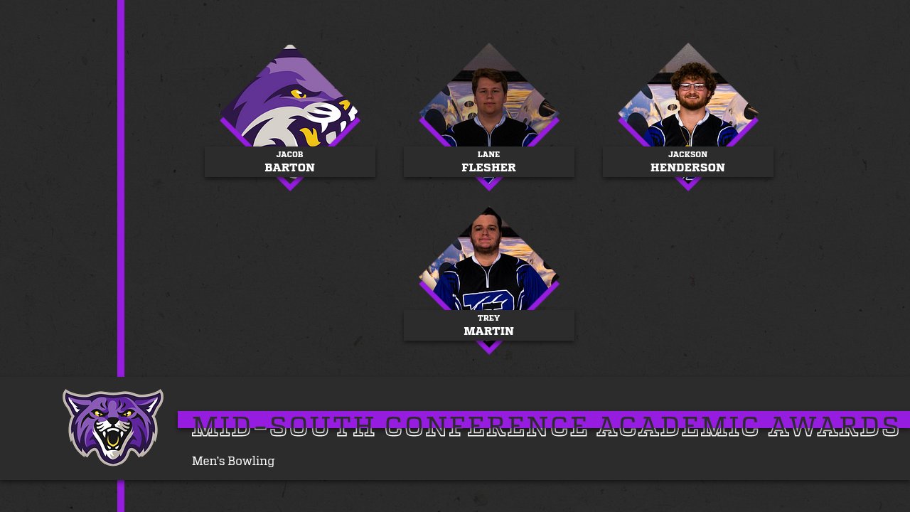 Four Wildcats Named to Mid-South Conference Men's Bowling Academic Team