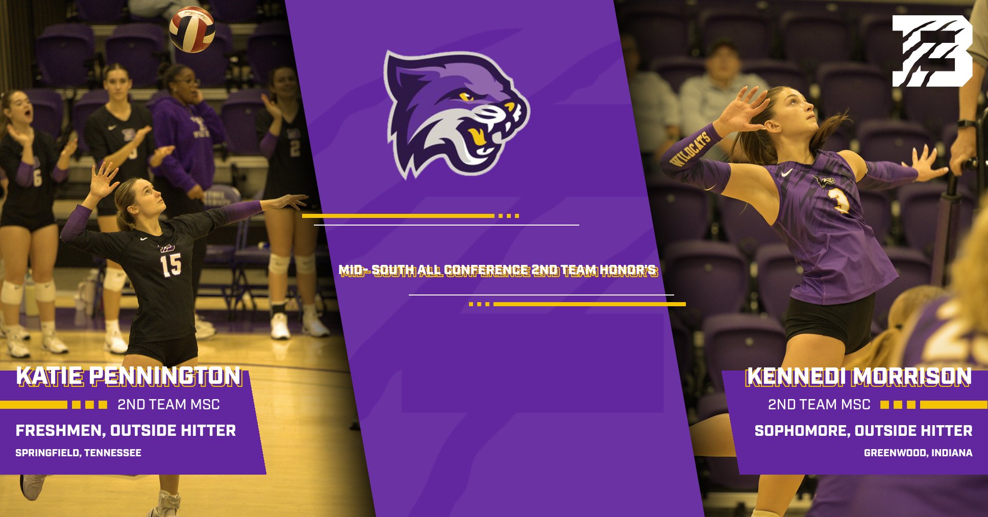 Bethel&rsquo;s Morrison and Pennington Named to MSC Volleyball Second Team All-Conference Squad